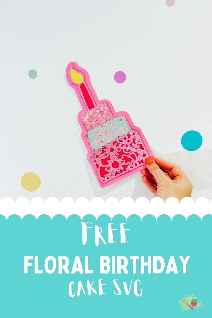 Free Birthday Cake SVG template for making cards , scrapbooking and wedding invites