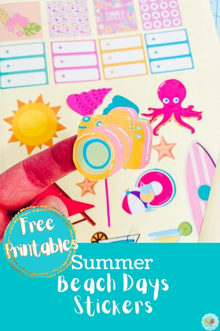 Free Beach Summer Days Sticker Printable Download-2