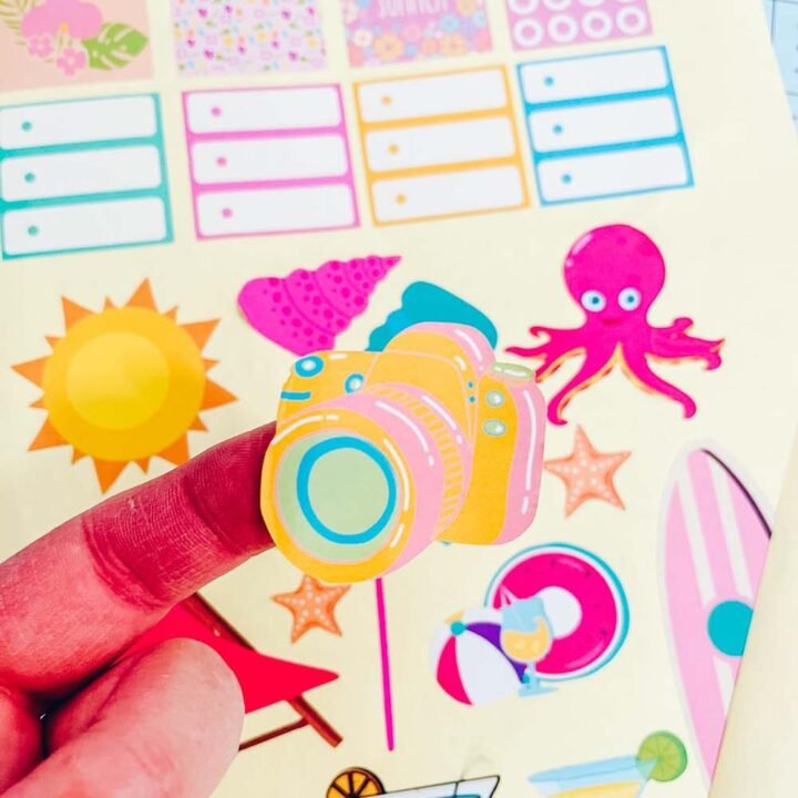 Free Cricut print and cut sticker templates for summer