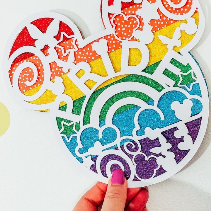 Mickey Pride Layered Card SVG