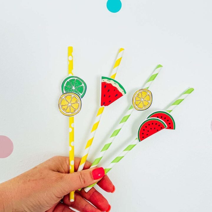 Fruit Straw Topper SVG For Summer Parties