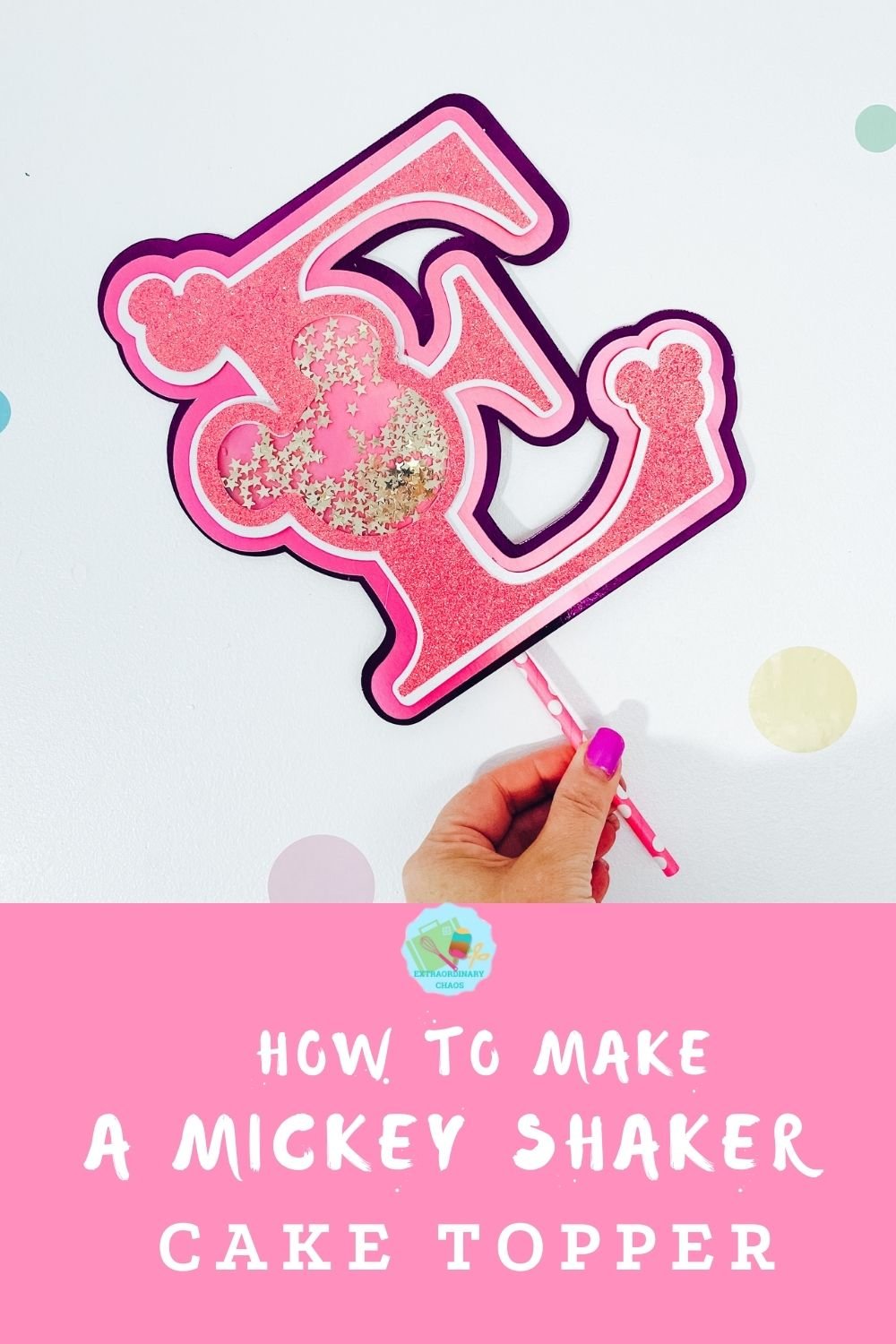 How to make a Mickey Shaker Cake Topper and free SVG Alphabet