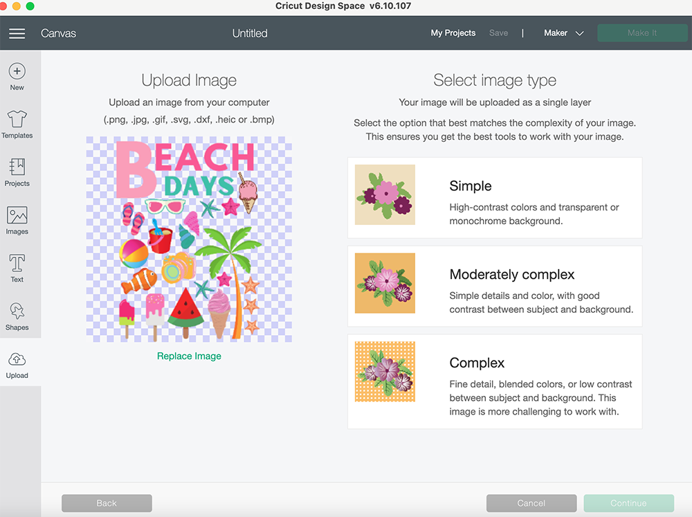 How to upload Stickers to Cricut Design Space