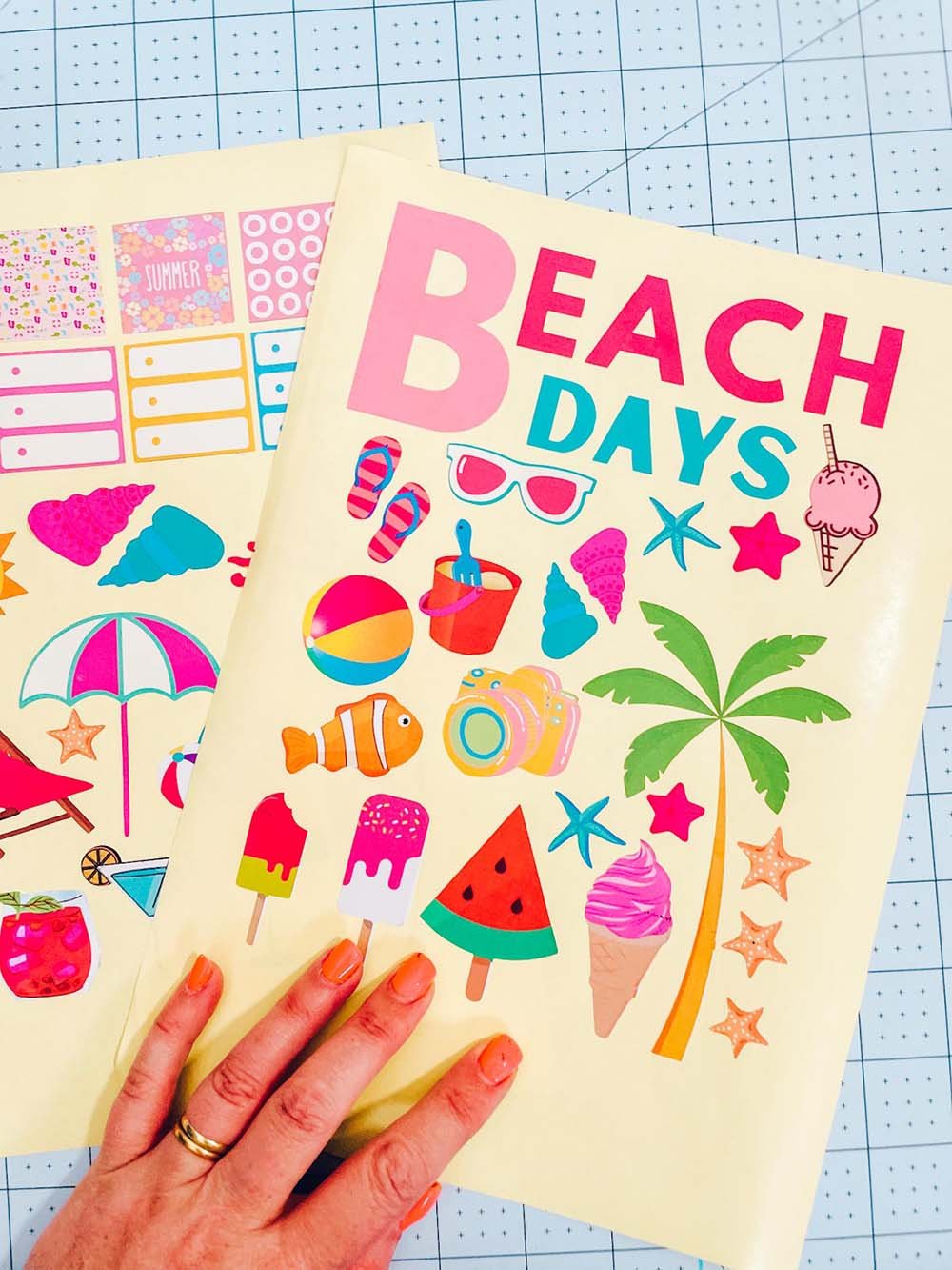 Printables for Beach Scrapbook layouts
