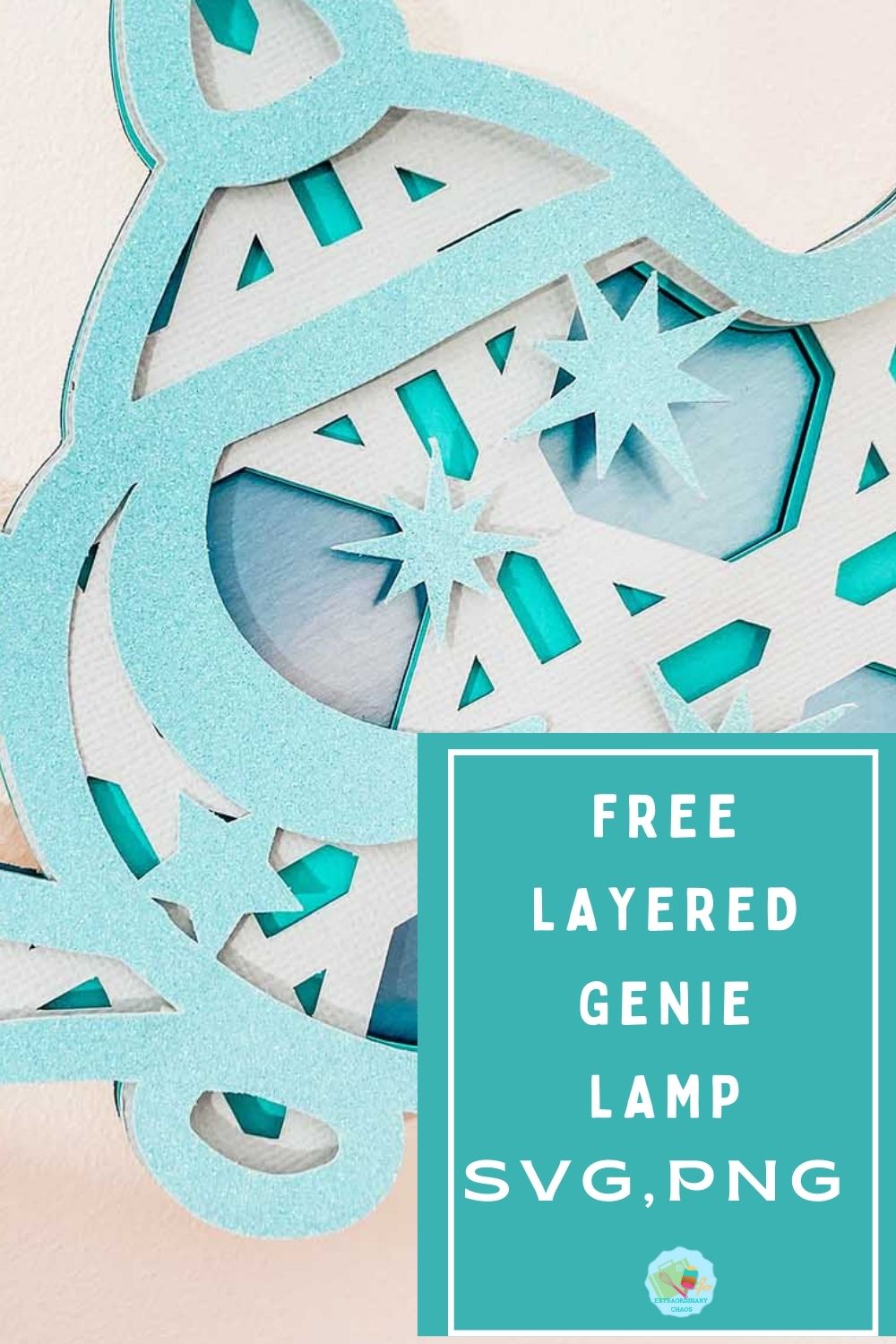 Free 3d layered genie lamp SVG and PNG for scrapbooking -2