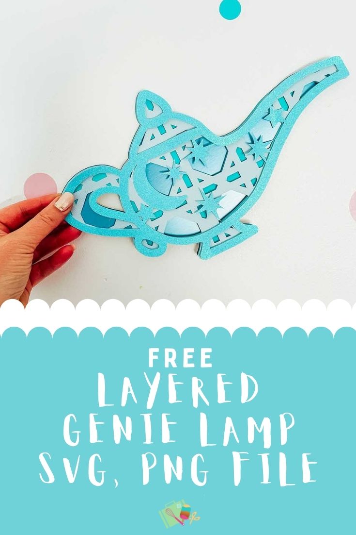Free Cricut Genie Lamp PNG SVG for crafting