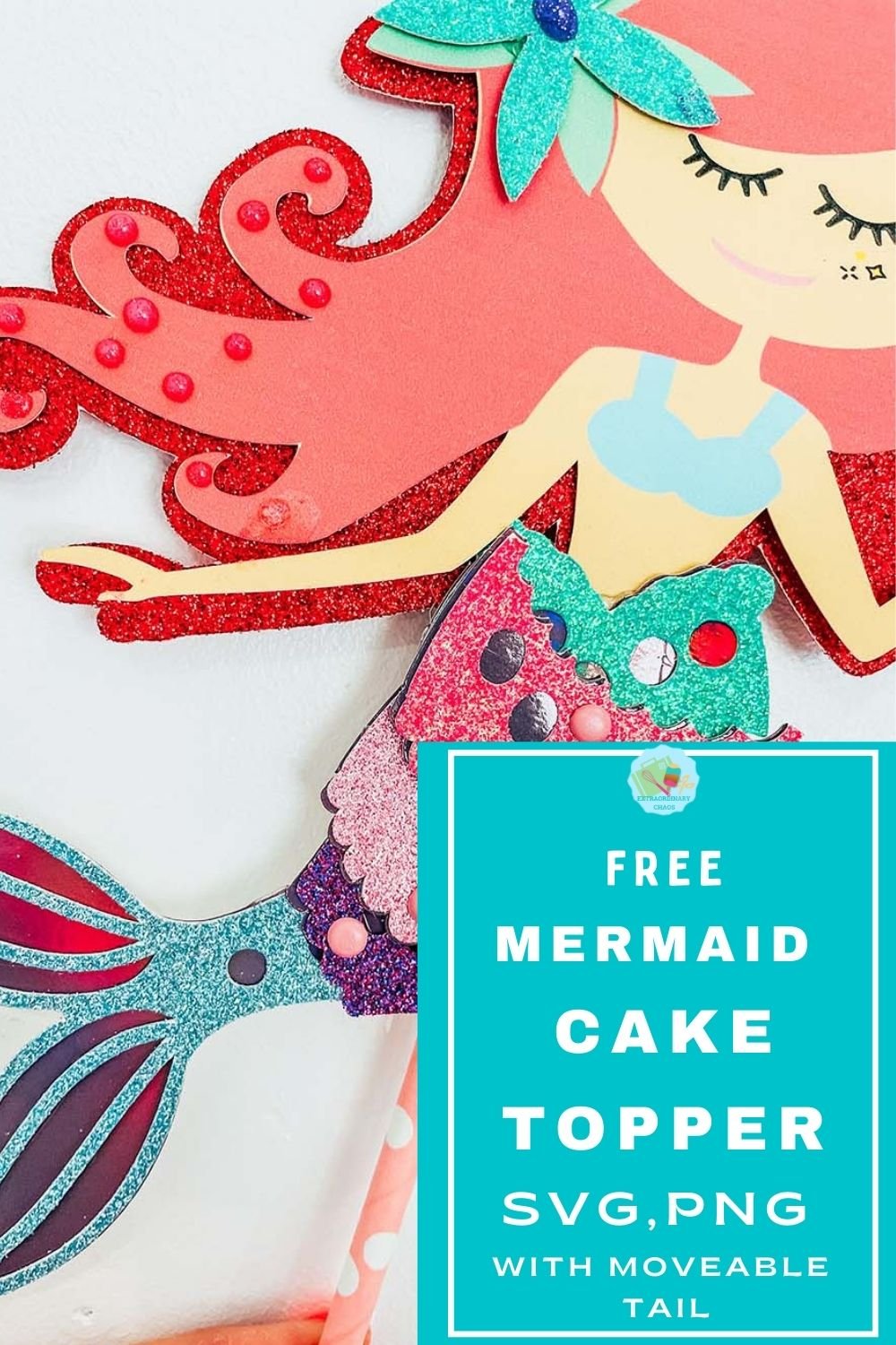 Free Mermaid SVG Templates with a moving tail For All Little Mermaids -4