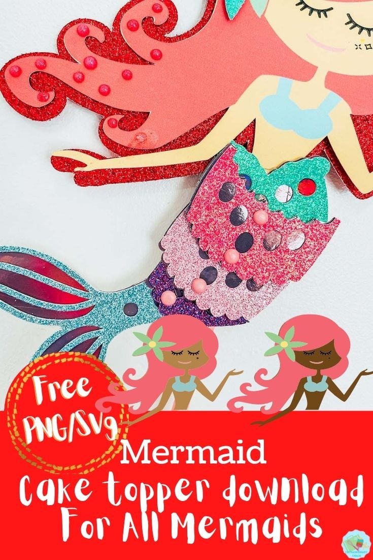 Free Mermaid SVG Templates with a moving tail For All Little Mermaids -5