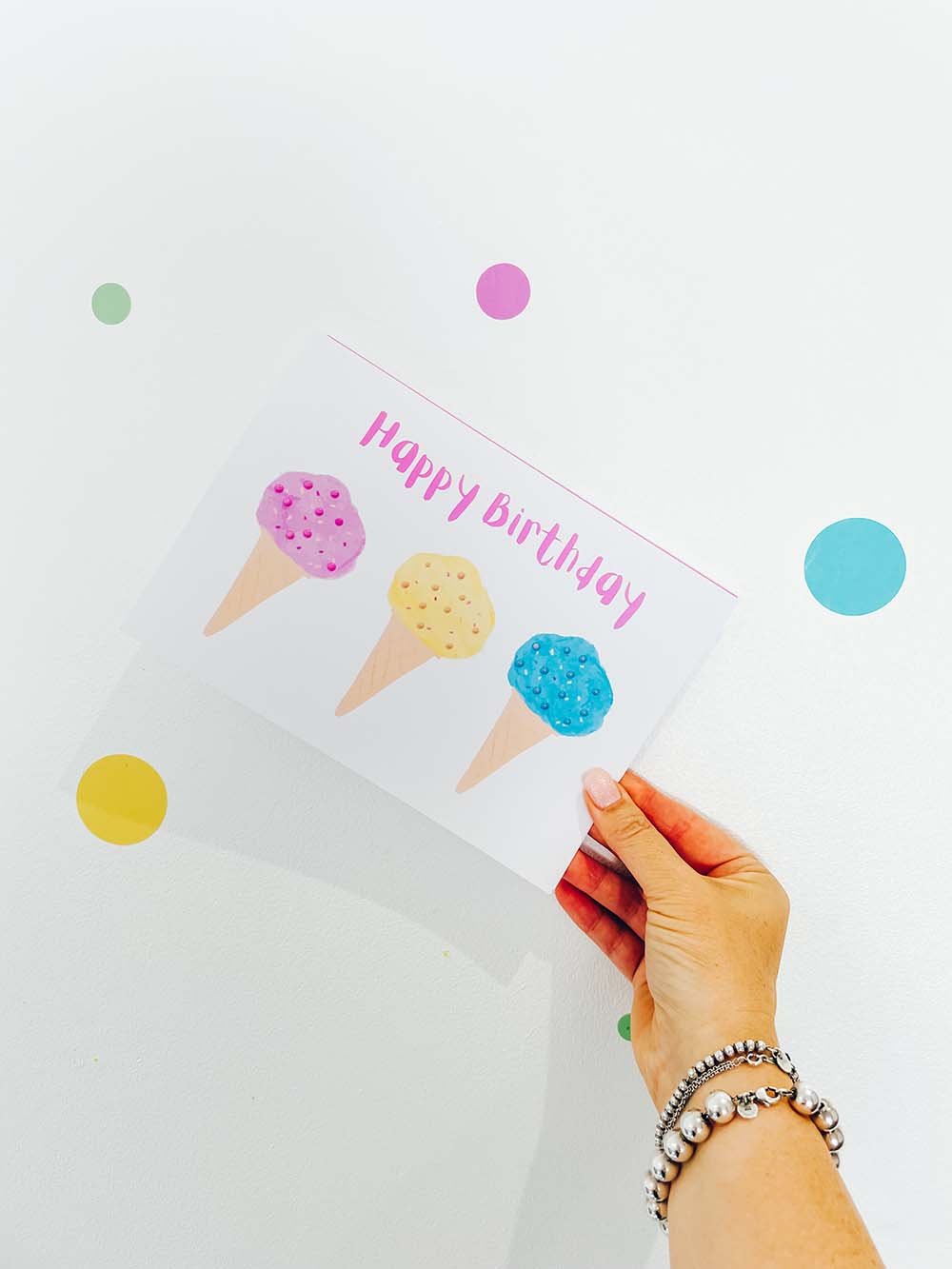 Free Printable Ice Cream Birthday cards