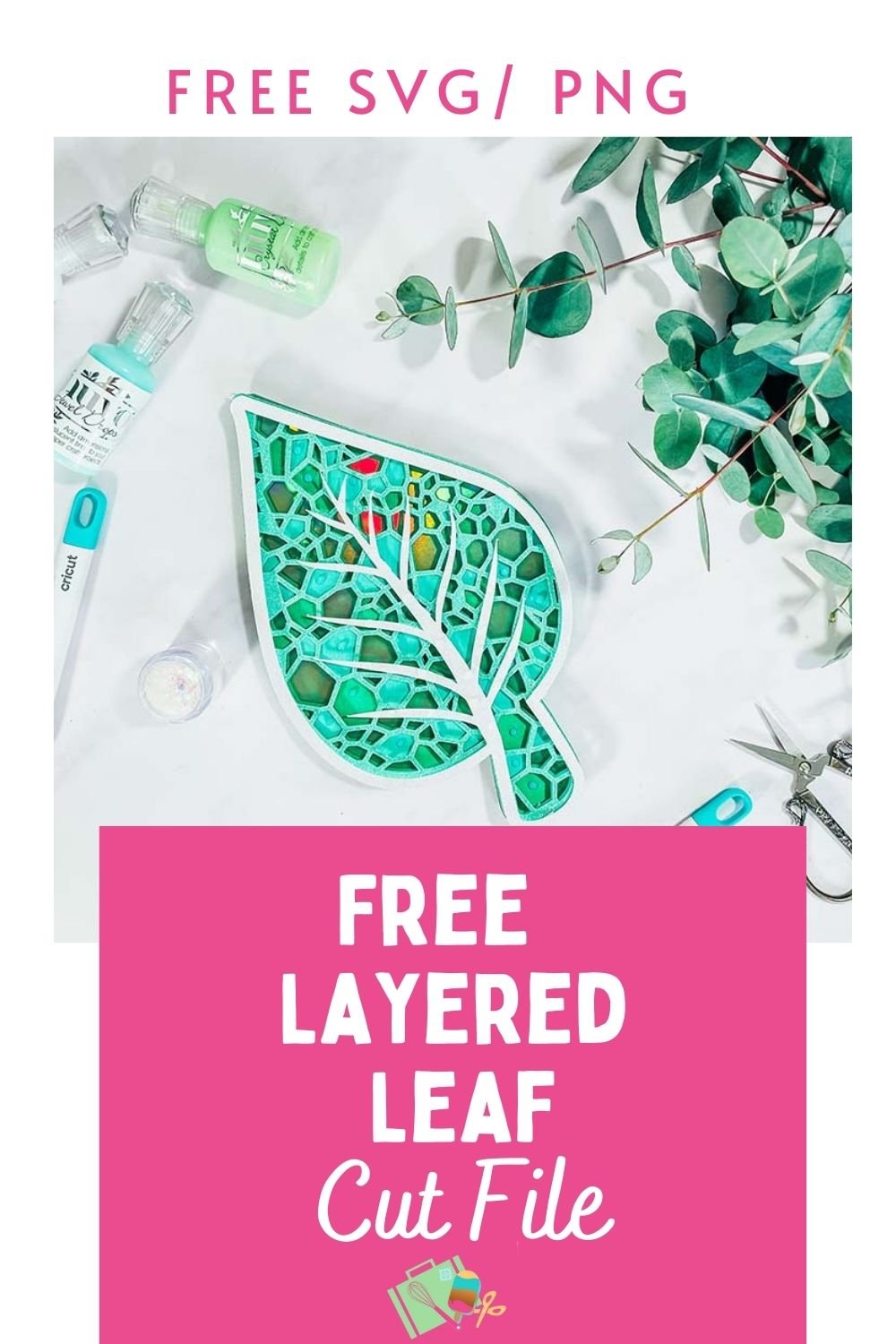 Free layered leaf svg file for crafting