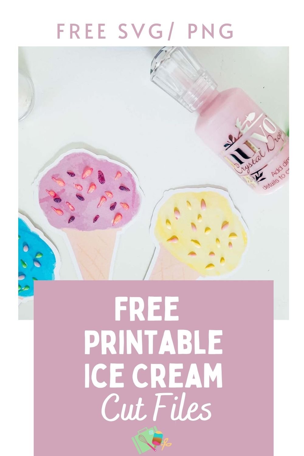 Free printable Ice Cream, PNG svg file for print and cut and crafting -2