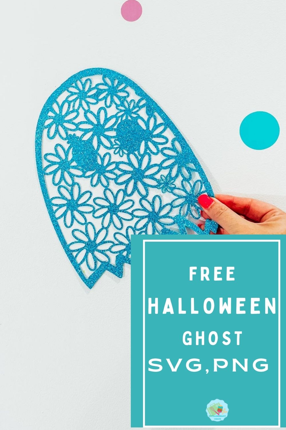 Free Halloween Floral Ghost Download SVG