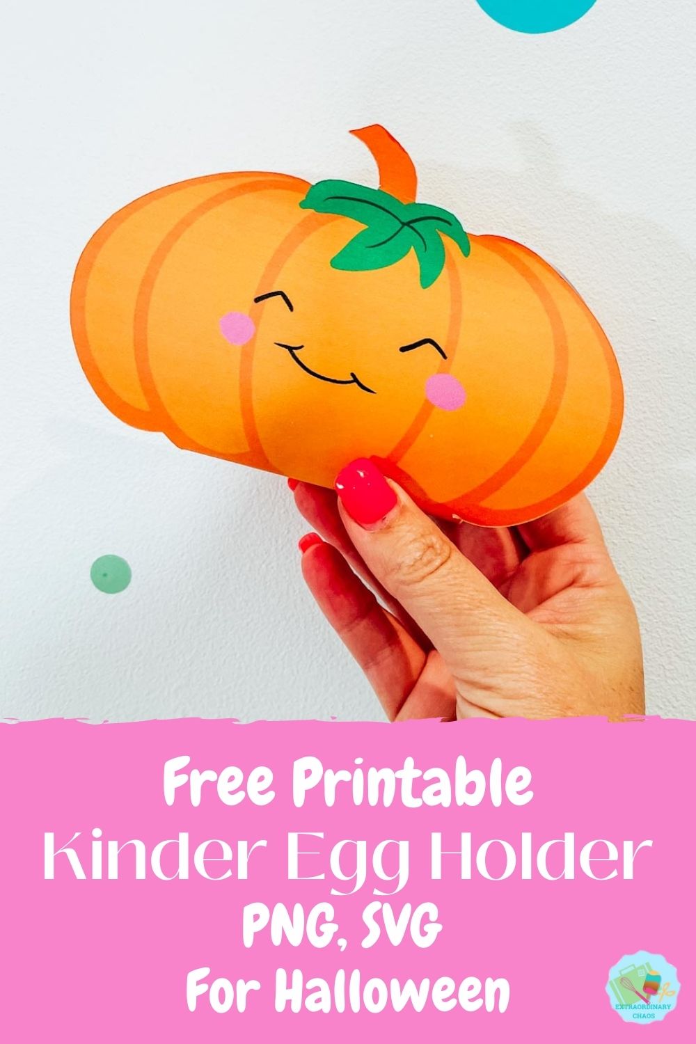 Free printable kinder egg holders for halloween trick or treating