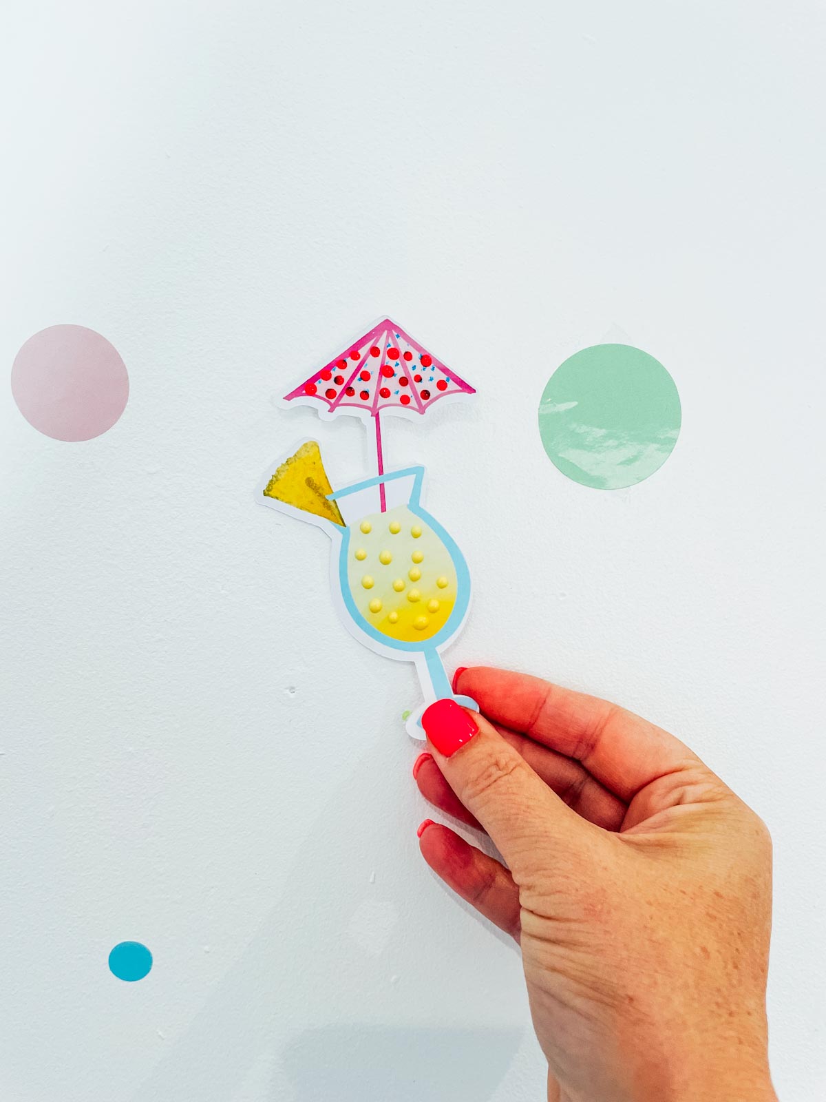 Free printable pina collada for printable stickers and cake toppers