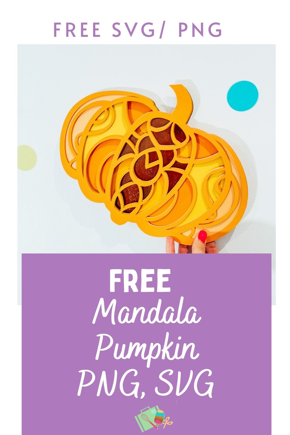 Mandala Pumpkin SVG PNG For Fall Crafting, Cards and Cake Toppers-2