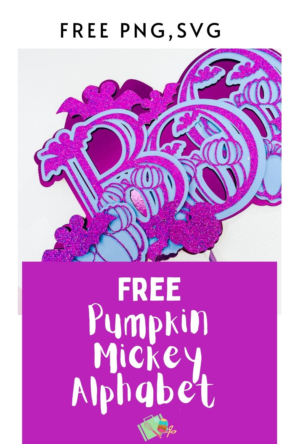 Free Halloween Alphabet pumpkin Mickey SVG PNG