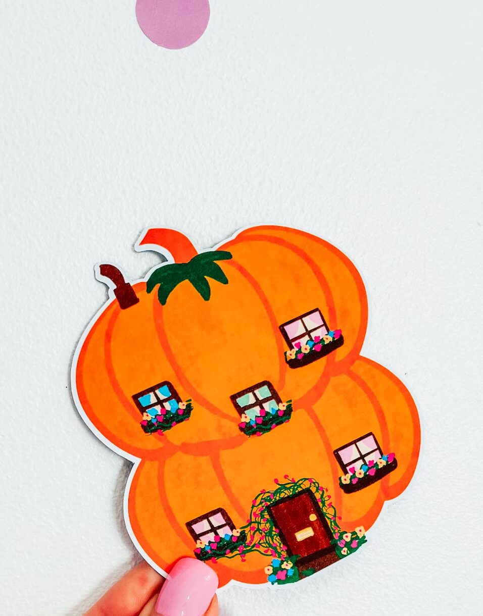Free Halloween Printable Pumpkin House PNG Village