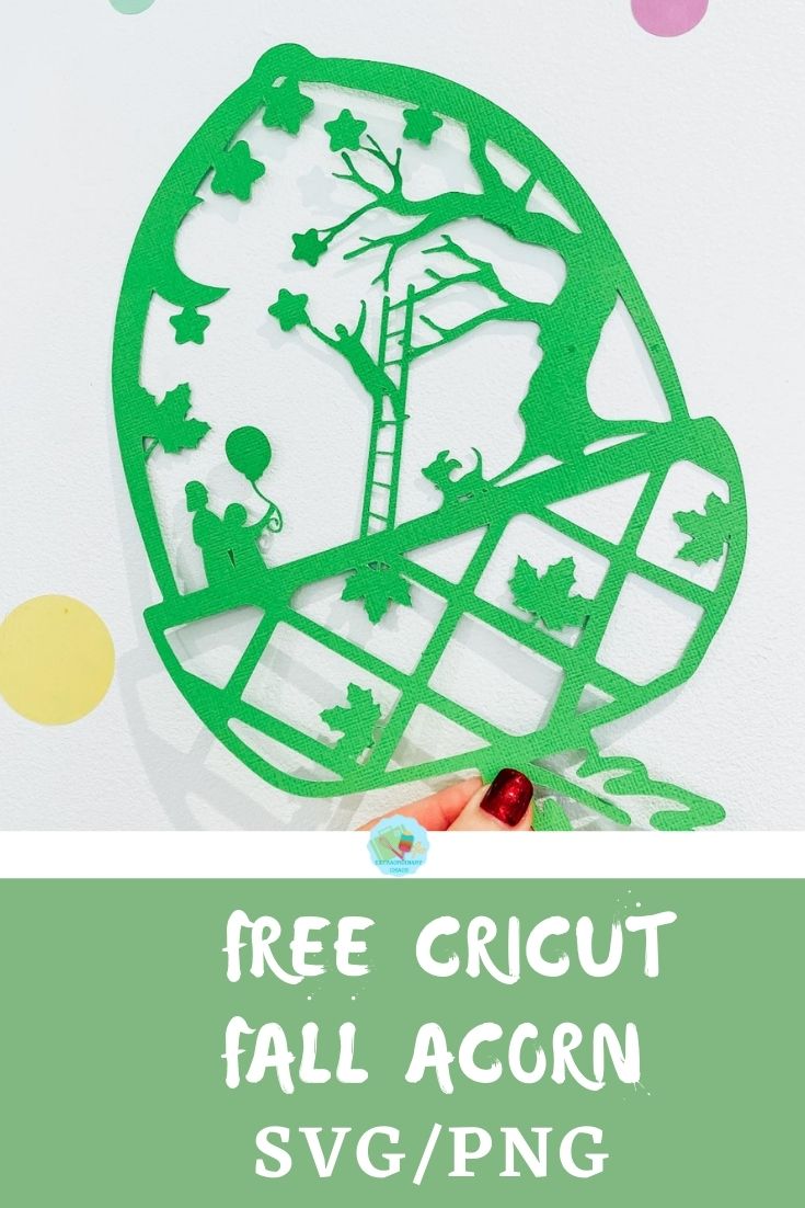 Free SVG Cricut Fall Acorn download for crafting and scrapbooking