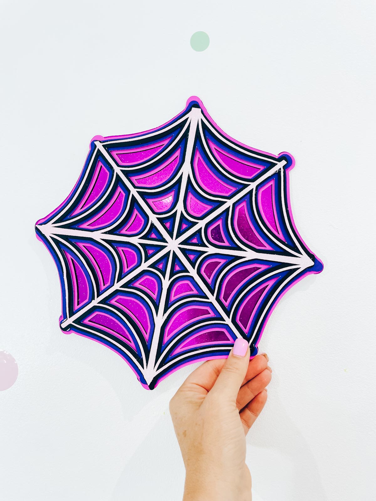 Spider Web Layered SVG for Halloween Crafting and Decor