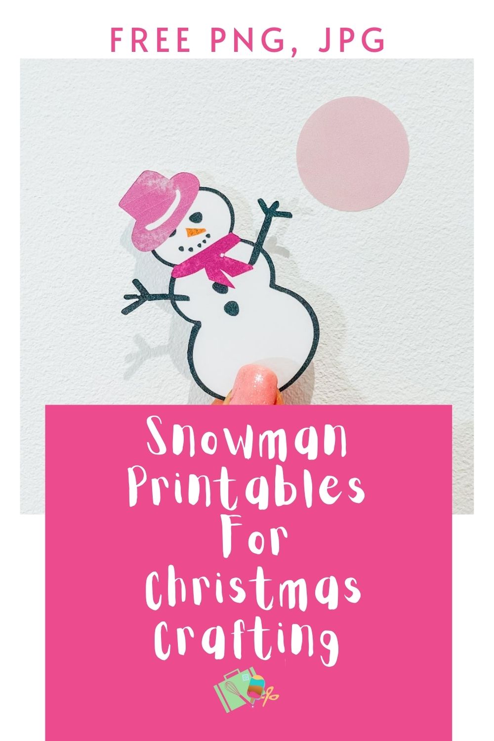 Cute Snowman PNG Jpg head for Christmas Crafting Projects With Cricut and Silhouette