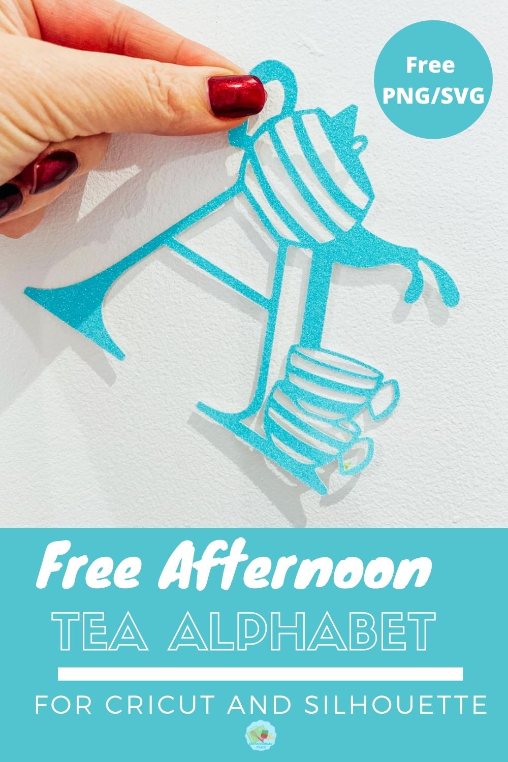 Free Afternoon Tea Alphabet SVG for Cricut And Silhouette