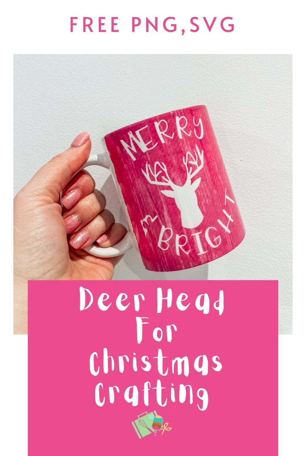 Free Deer head for Christmas Crafting Projects-2