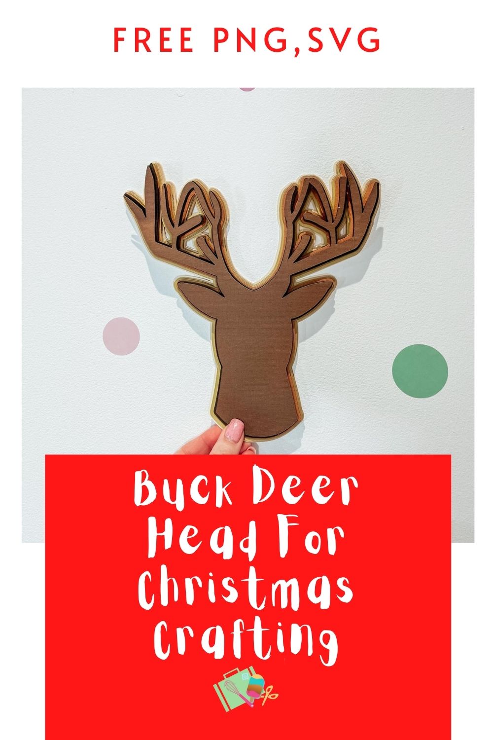 Free Deer head for Christmas Crafting Projects