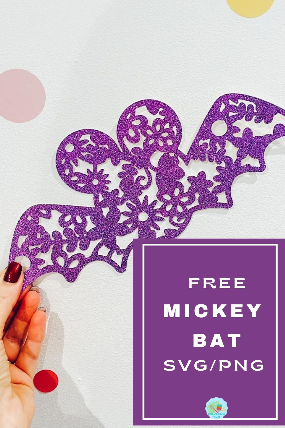 Free Mickey Bat PNG SVG for scrapbooking and crafting