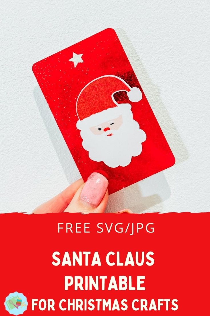 Free Santa Claus printable for Christmas crafts