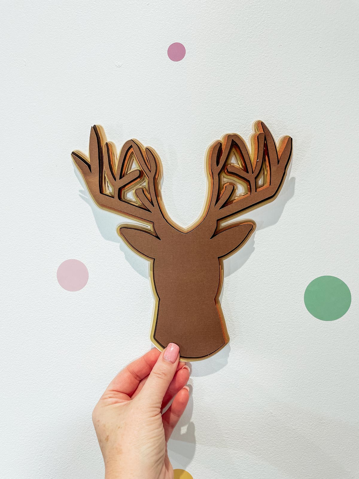 Free template for a deer head svg file for Christmas Crafting