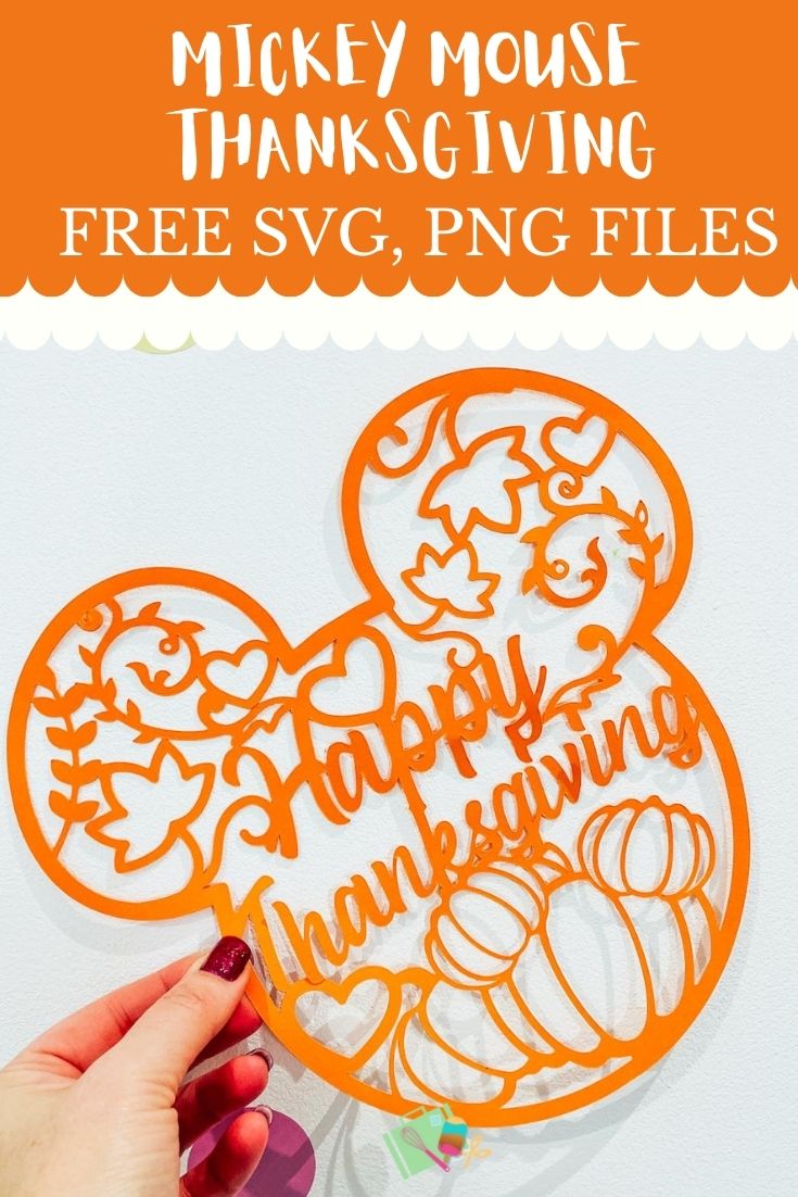 Free Mickey Mouse Thanksgiving files for Cricut Or Silhouette