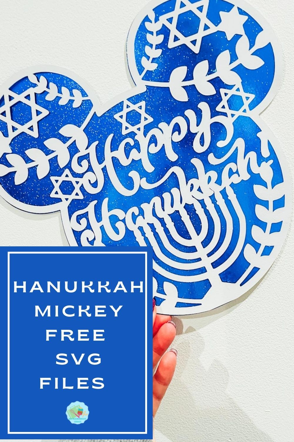 Hanukkah Mickey Free SVG, PNG files for Crafting with Cricut or Silhouette -2