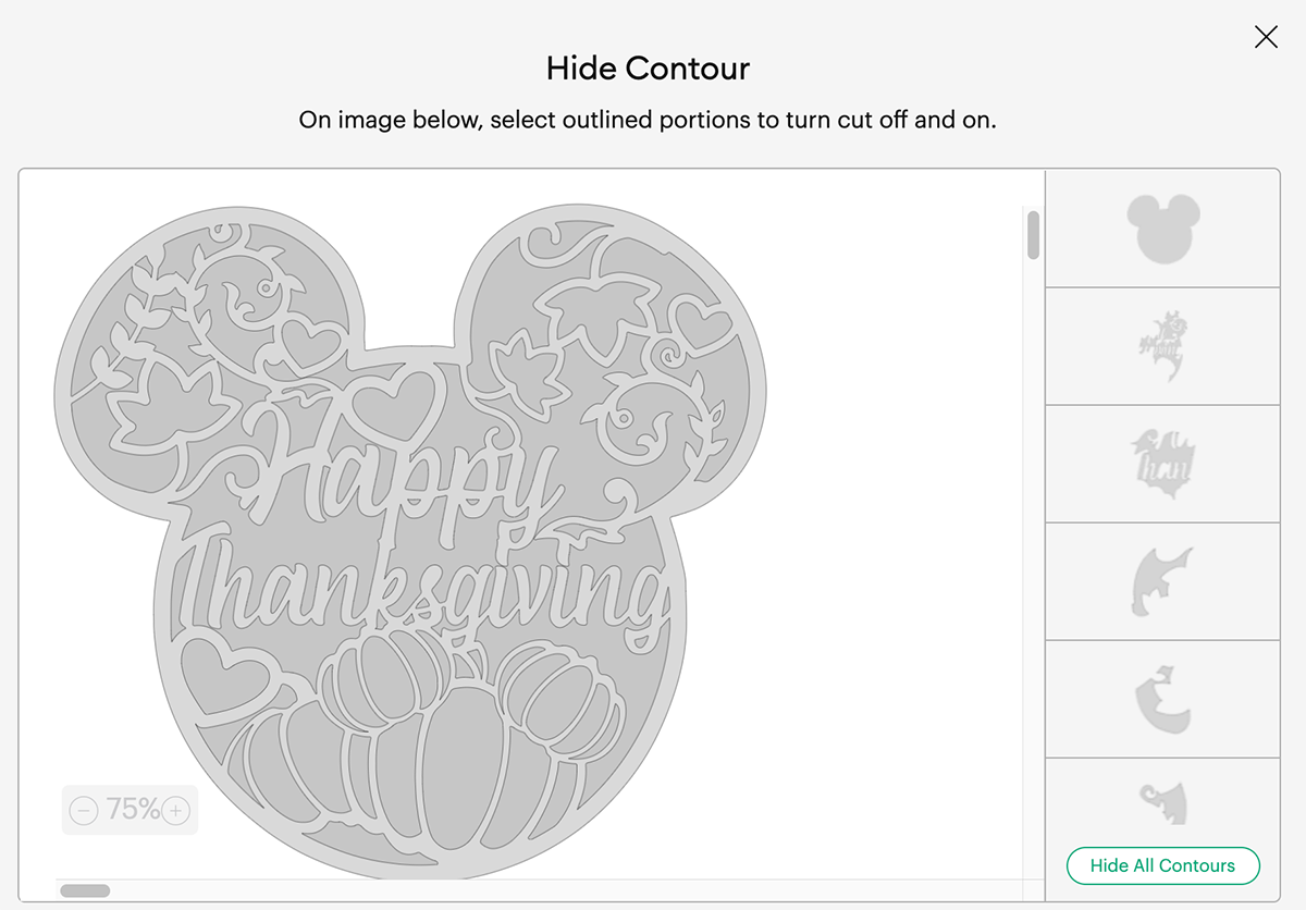 How to create Backfiles and remove contours in Cricut Design Space