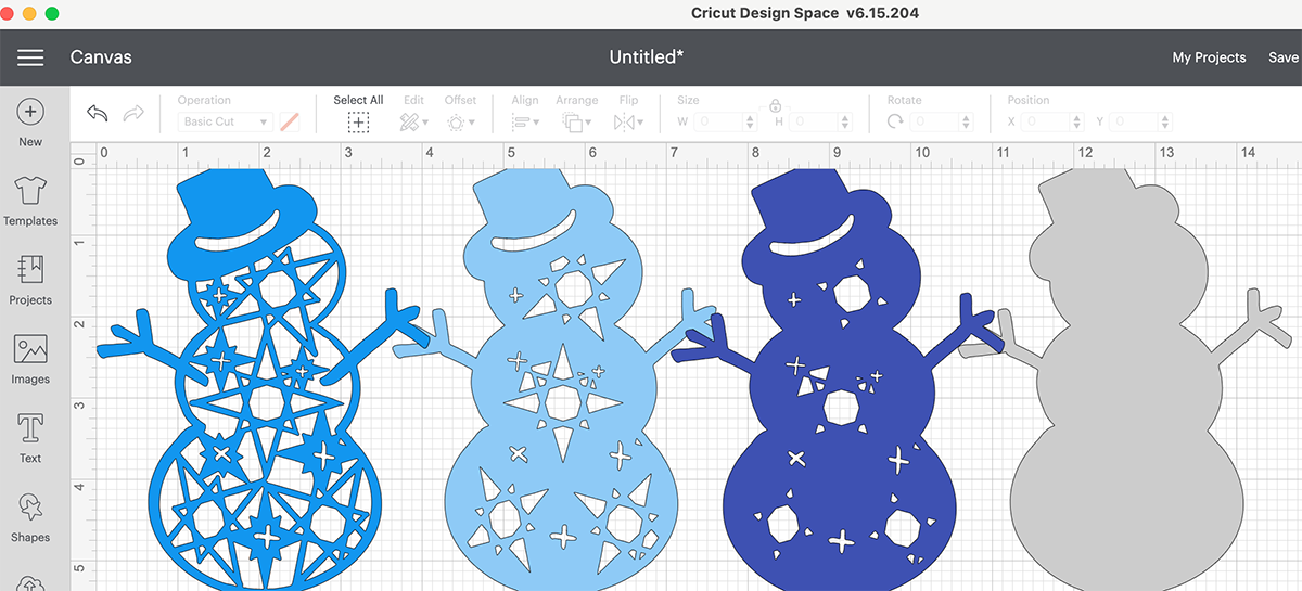 How to make a snowman mandala in Cricut Design Space