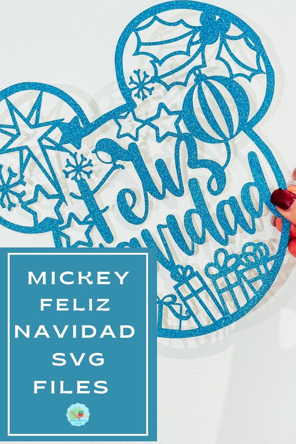 Mickey Feliz Navidad Free SVG, PNG files for Crafting with Cricut or Silhouette
