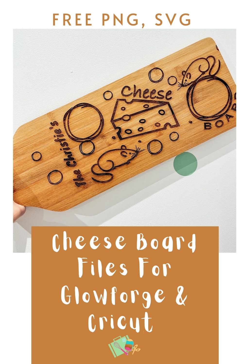 Free Cheese Board Files for Glowforge and Cricut