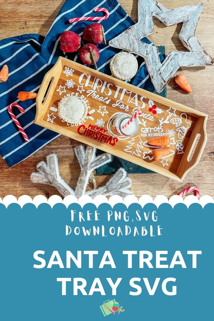 Free Santa Cookies Treat Tray SVG For Cricut and Silhouette