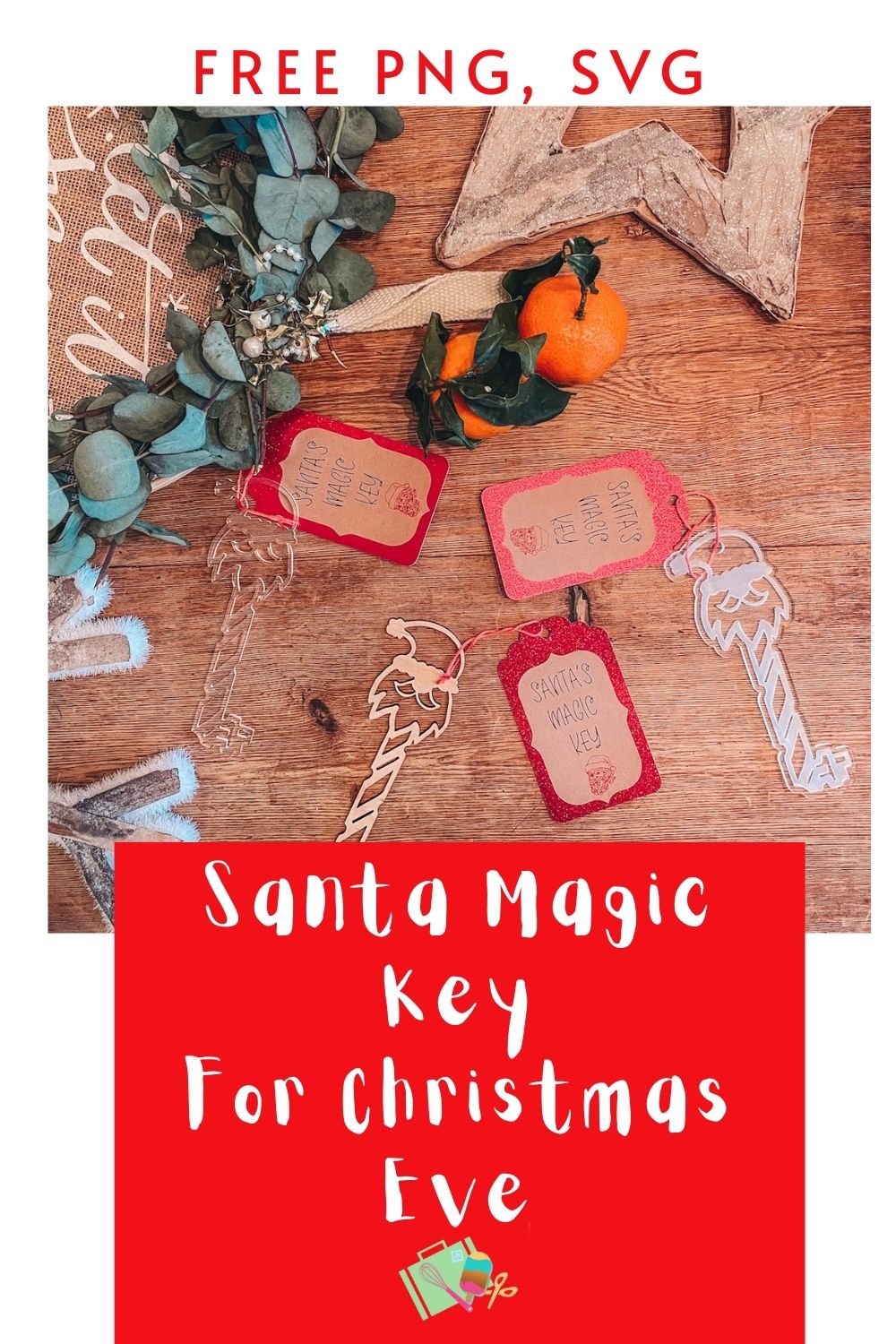Free Santa Magic Key for Glowforge and Cricut -2