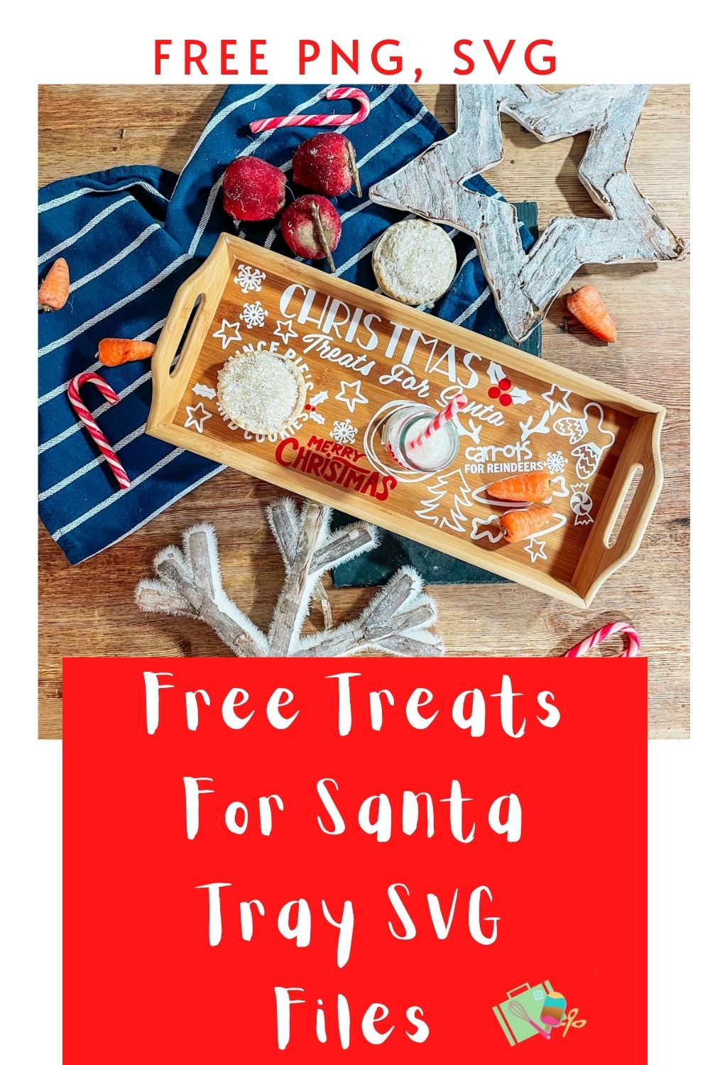 Free Santa Treats tray for Christmas Eve Trays