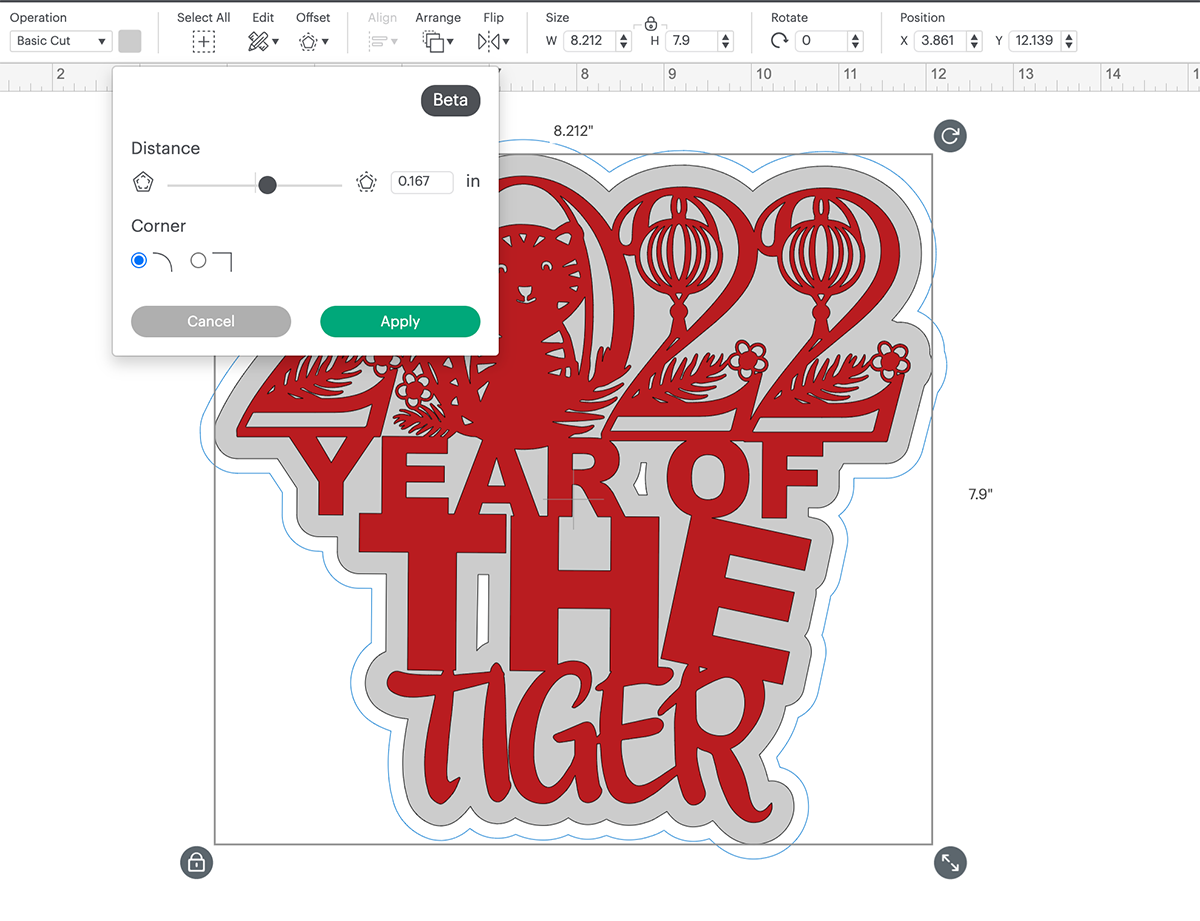 How to create an offset in Cricut Design Space