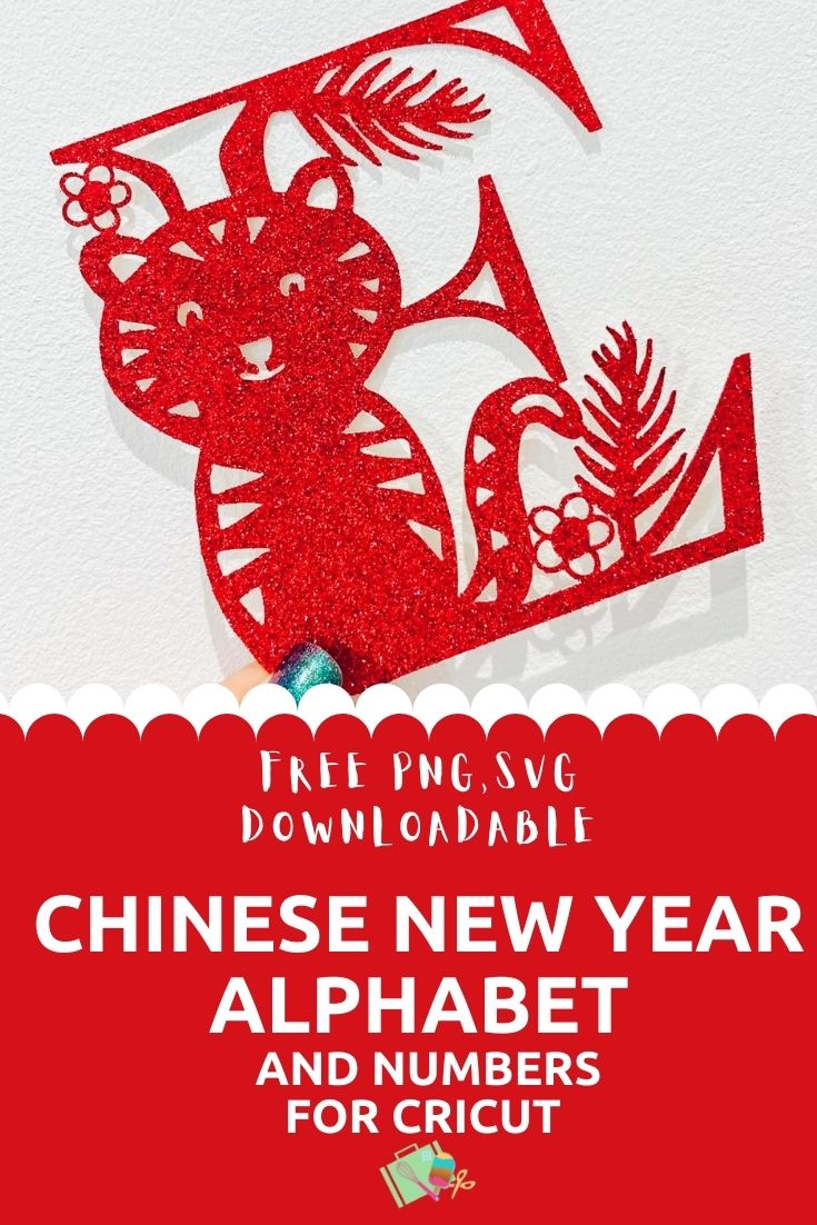 Year Of The Tiger Chinese New Year Alphabet For Cricut, Glowforge and Silhouette