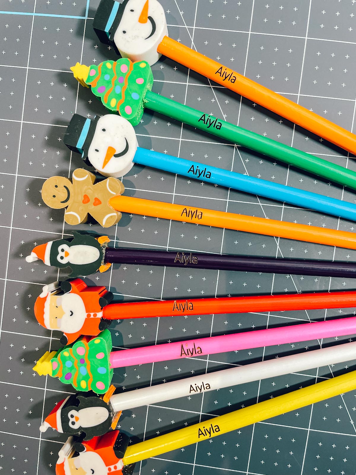 Christmas Pencils made with Glowforge