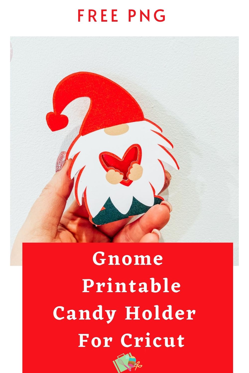 Free Gnome Candy Holder for Cricut , Free PNG