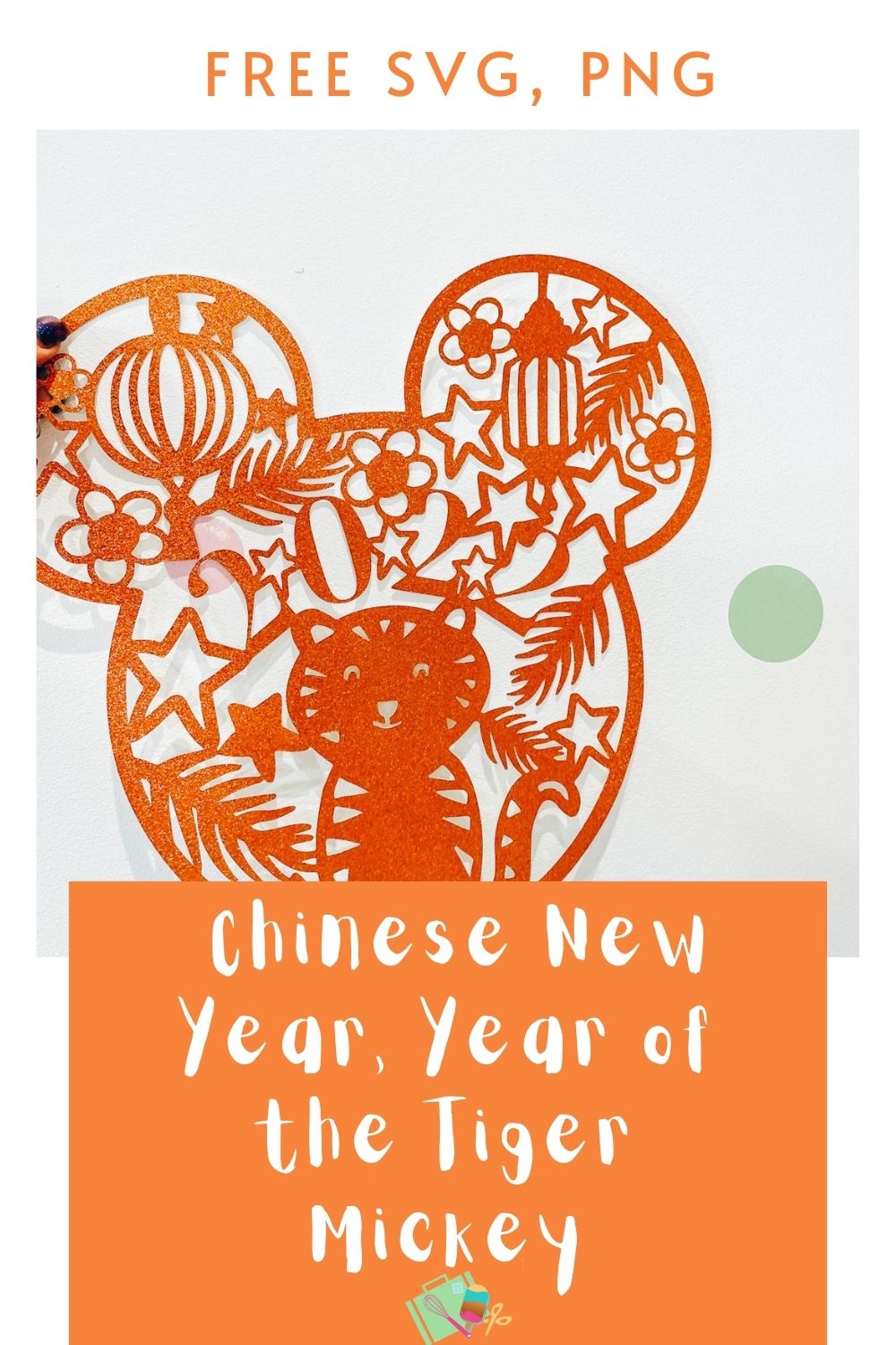 Free Mickey 2022 Chinese New Year, Year of the Tiger SVG, PNG file-2