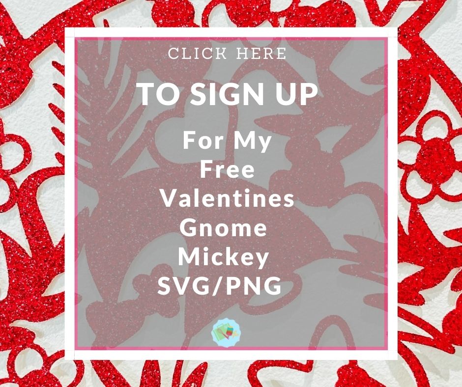 Free Valentines Gnome Mickey SVG