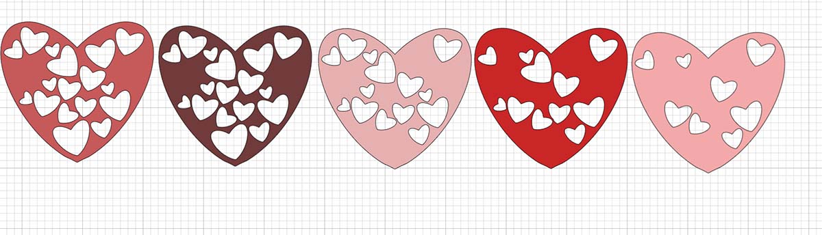 How to create a layered heart with Cricut Design Space