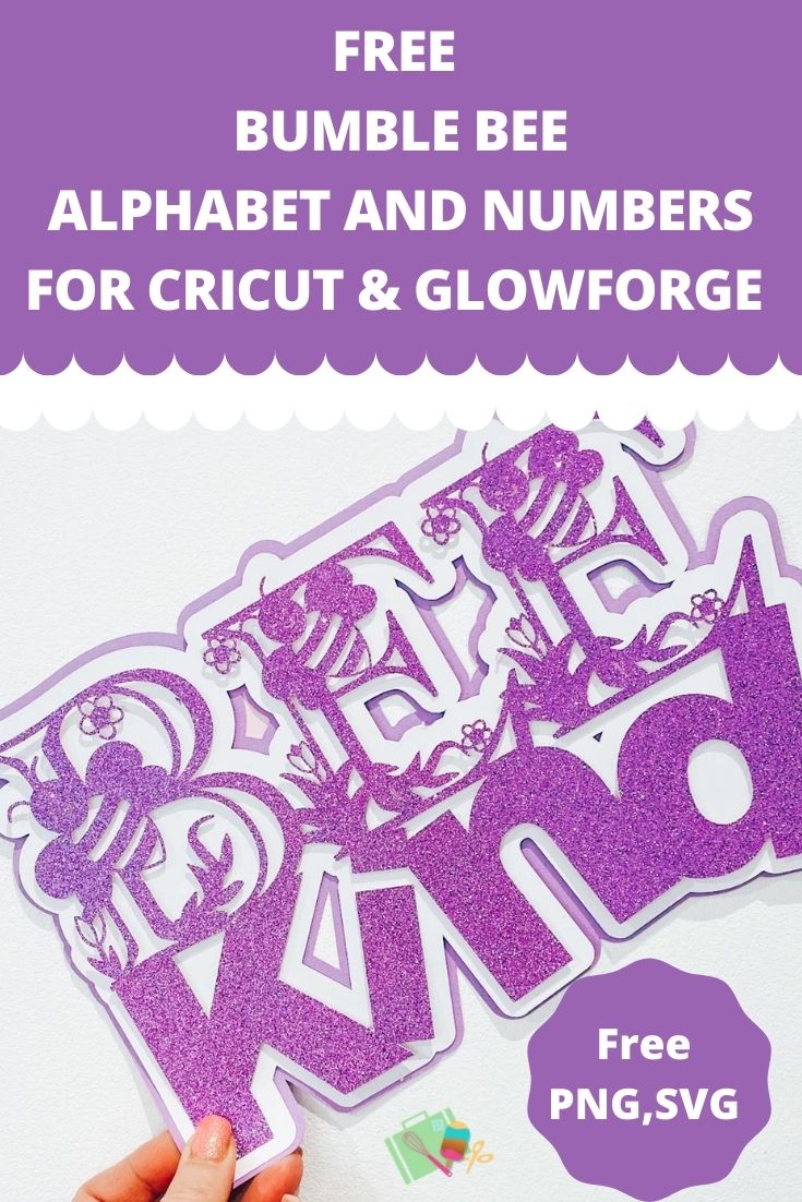 Free Bee Alphabet and Numbers for Cricut Silhouette and Glowforge