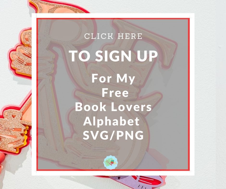 Free Book SVG Letters And Numbers For Cricut And Glowforge