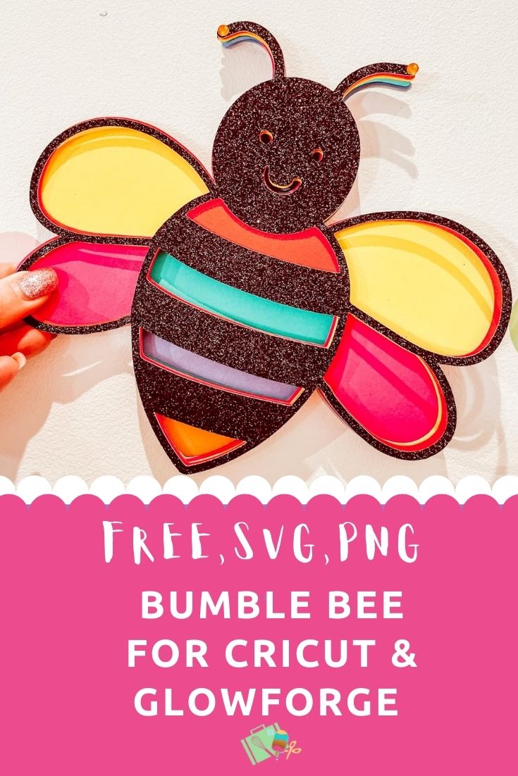 Free Bumble Bee SVG, PNG for Cricut, Glowforge and Silhouette