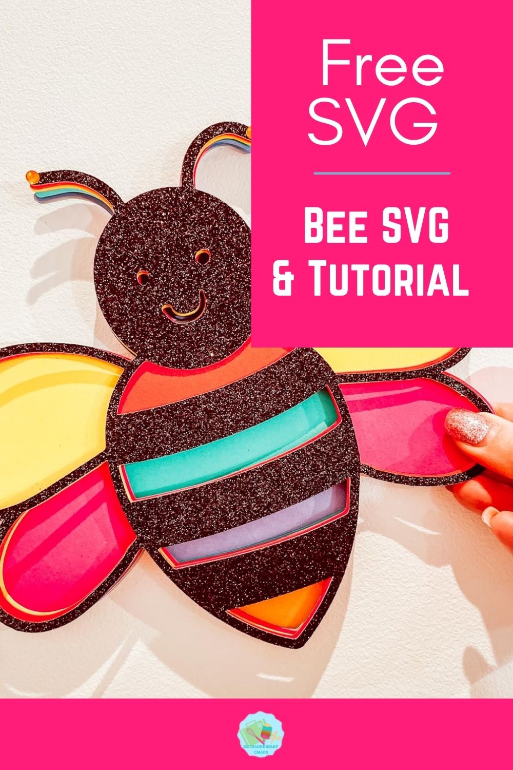 Free Bumble Bee SVG for Cricut, Glowforge and Silhouette